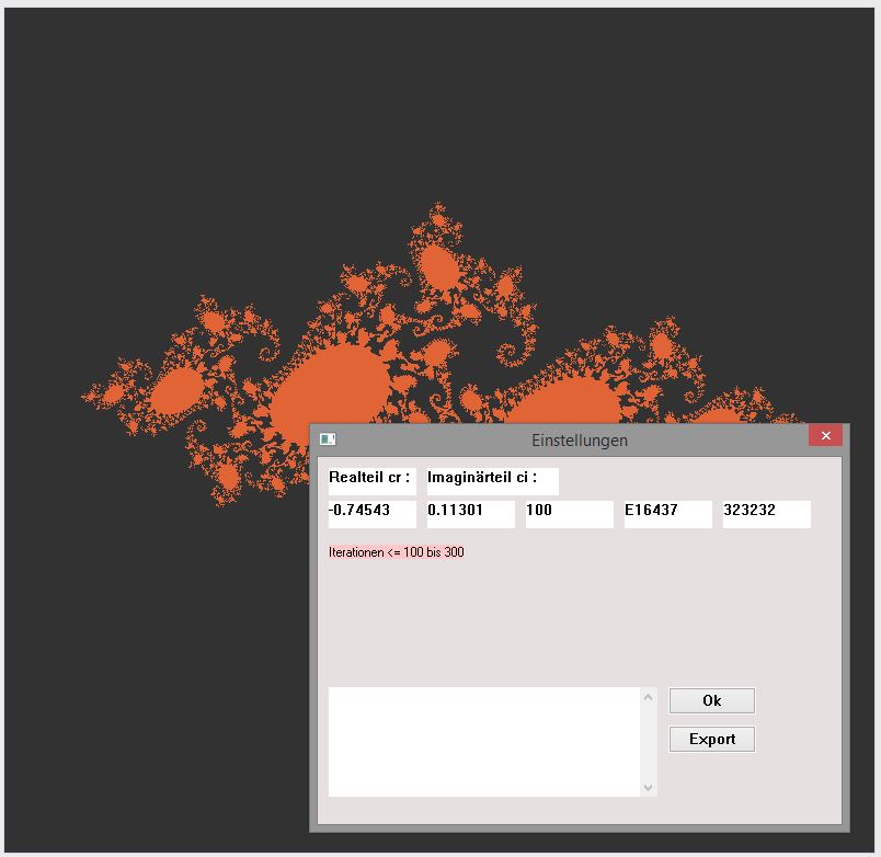 Fraktalberechnung, Win32-API (2019)