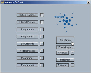 Betriebssystem-Tool Programmstarter (2005) veröffentlicht bei Freeware.de